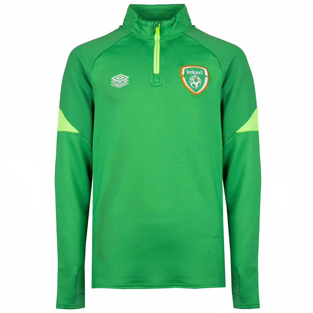 Umbro-Ireland-Adult-Half-Zip-Top-Green