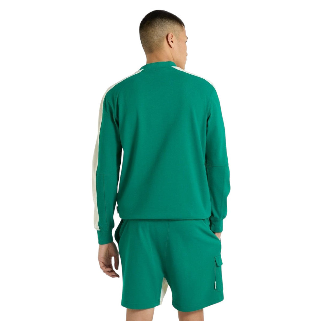 Umbro-Panelled-Mens-Sweater-Green