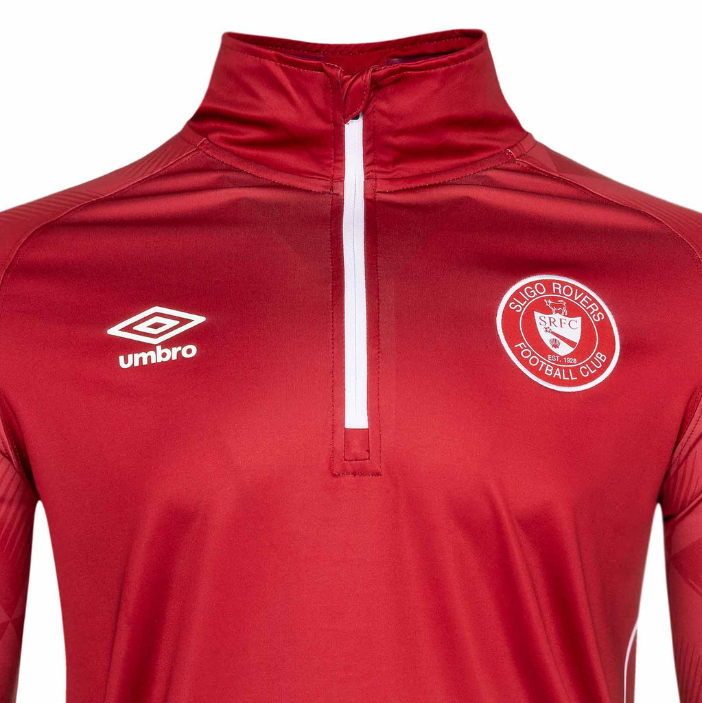 Umbro Sligo Rovers Football 2026 Kids Warm Up Half-Zip Top