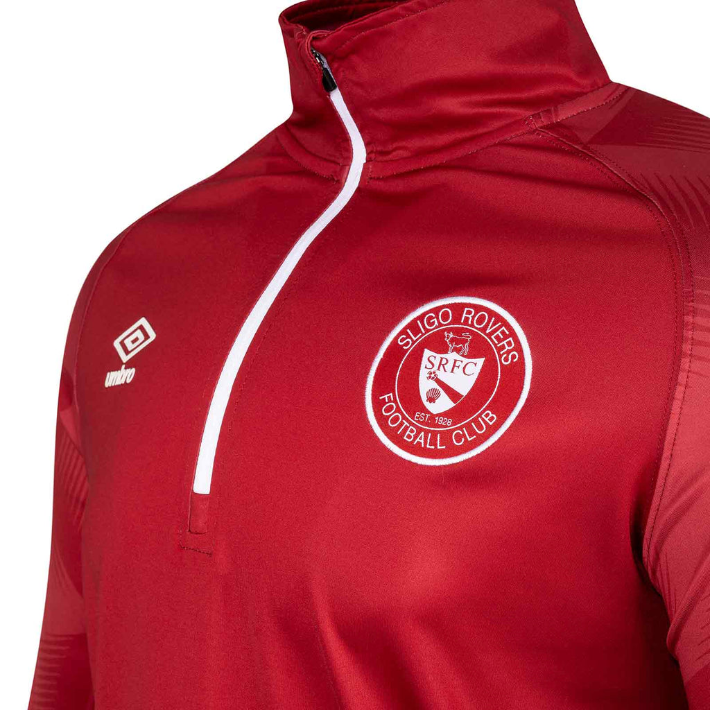 Umbro Sligo Rovers Football 2026 Kids Warm Up Half-Zip Top